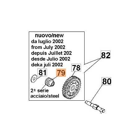 Réducteur à vis sans fin modèles E1500 E1700 E1900 51010150R OLEOMAC | NewgardenParts.com