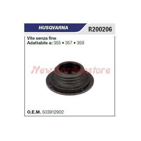 Endless screw oil pump HUSQVARNA chainsaw 355 357 359 R200206 | NewgardenParts.com