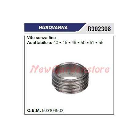 End screw oil pump HUSQVARNA chainsaw 40 45 49 50 51 55 R302308 | NewgardenParts.com