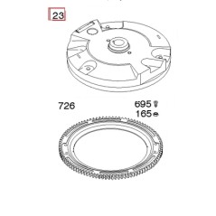 Volante motor cortacésped original BRIGGS & STRATTON 691053 | NewgardenParts.com