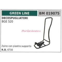 Support de plaque arrière débroussailleuse GREENLINE BGE 520 019075 | NewgardenParts.com