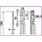 Motorkultivator Hacke Messer Pinne 350-176 350-177 dx sx HOLDER Motorkultivator Hacke Messer Pinne 350-176 350-177 dx sx HOLDER