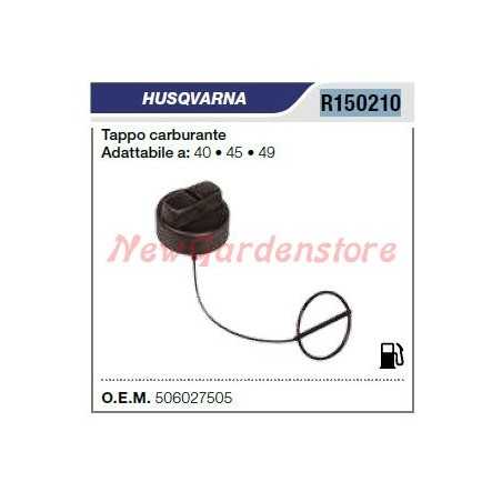 Fuel cap HUSQVARNA chainsaw 40 45 49 R150210 506027505 | NewgardenParts.com