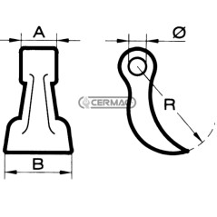 Mazo MURATORI diámetro interior 14,5 mm anchura de corte 85 mm 12019400 | NewgardenParts.com