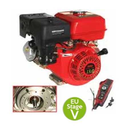 LAUNTOP VOLLKRAFTSTOFFMOTOR MIT KONISCHER WELLE WELLE 23 mm 420 cc Elektrostart