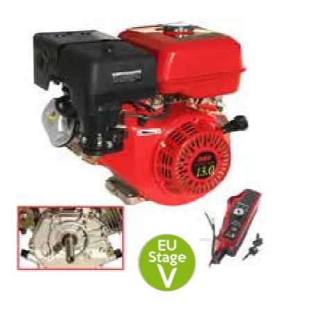 LAUNTOP MOTEUR GAZOLE COMPLET démarrage électrique 420 cc 16 cv arbre cylindrique horizontal | NewgardenParts.com