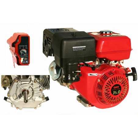 MOTOR LAUNTOP COMPLETO COMBUSTIBLE arranque eléctrico 420 cc 16 cv eje cilíndrico horizontal
