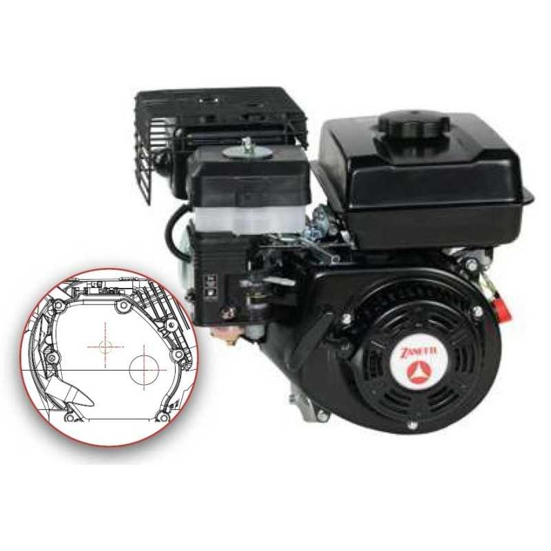 Complete petrol engine ZBMK210L11 ZANETTI horizontal PTO shaft on camshaft