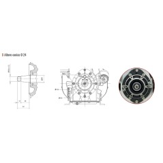 Moteur diesel complet S510DE-T ZANETTI conique réservoir avant démarrage électrique | NewgardenParts.com