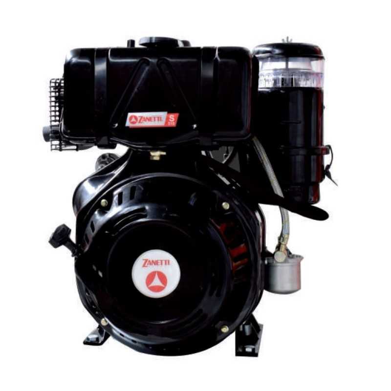 Motor diesel completo ZANETTI S510F2E 510 cc eje cónico 30 arranque eléctrico