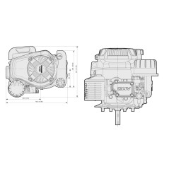 Moteur complet KAWASAKI FJ180V KAI 179cc 22x80 sans filtre à huile volant moteur lourd | NewgardenParts.com