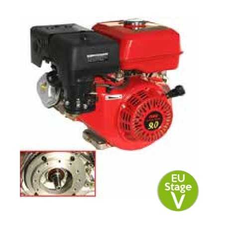 MOTORE COMPLETO LAUNTOP BENZINA MOTOCOLTIVATOR ALBERO CONICO ORIZZONTALE 270 cc | NewgardenParts.com