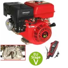 MOTORE COMPLETO LAUNTOP BENZINA 4 TEMPI ALBERO CILINDRICO ORIZZONTALE 270 cc | NewgardenParts.com