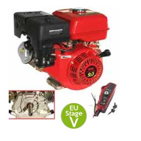 MOTEUR COMPLET LAUNTOP PETROL 4 temps ARBRE CYLINDRE HORIZONTAL 270 cc | NewgardenParts.com
