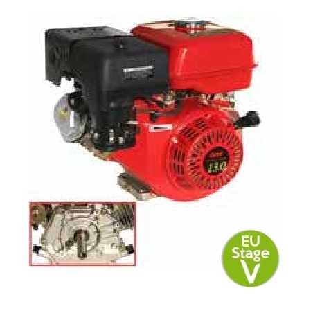MOTOR COMPLETO LAUNTOP PETROL EJE CILINDRICO HORIZONTAL 25,4 X 80 420 cc | NewgardenParts.com