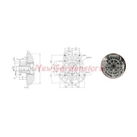 Motore completo motocoltivatore ZANETTI DIESEL ZDM92/2C7E conico avv. elettrico