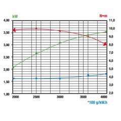 Motore completo RATO R180 179 cc benzina albero orizzontale cilindrico 3/4