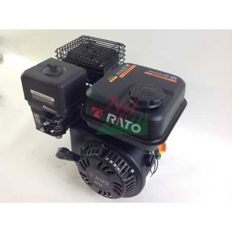 Moteur complet RATO R210 212 cm3, arbre cylindrique horizontal, lanceur à tirette de 19,5 cm