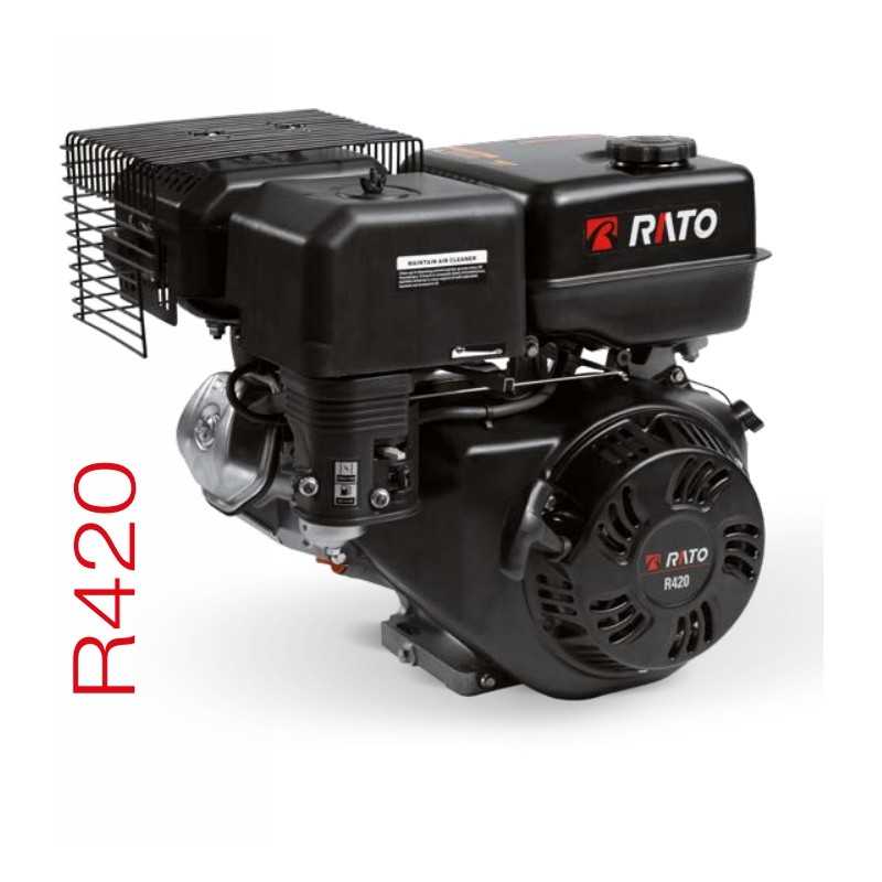 Complete RATO R420 motor 420 cc petrol breakaway horizontal conical shaft 23 mm Complete RATO R420 motor 420 cc petrol breakaway horizontal conical shaft 23 mm