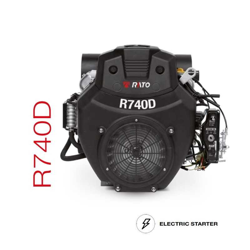 Moteur complet RATO R740D 739 cc arbre cylindrique horizontal 25.4 mm
