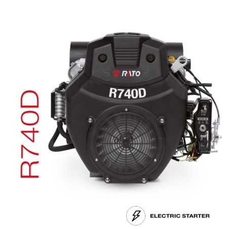Motore completo RATO R740D 739 cc albero orizzontale cilindrico 25.4 mm | NewgardenParts.com