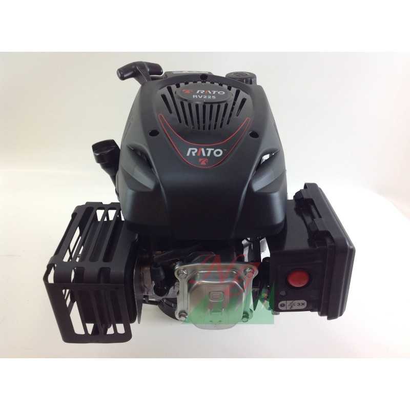Complete RATO RV225 223cc 22x80 4-stroke engine for lawnmower with brake and muffler