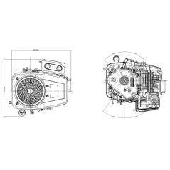 Complete STIGA ST350 - TRE352 petrol engine 25x80 without muffler lawn tractor | NewgardenParts.com