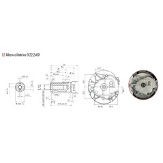 Motor para tractor de césped completo ZANETTI ZBMV160L5 159cc 3,68kW eje 22x60 | NewgardenParts.com