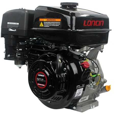 Engine LONCIN G300 cylindrical horizontal 25.4x80 302cc complete petrol-driven | NewgardenParts.com
