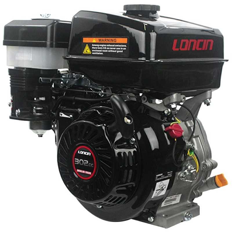 Motore LONCIN G300 conico 18/23x30 mm 302cc completo benzina avv. a strappo