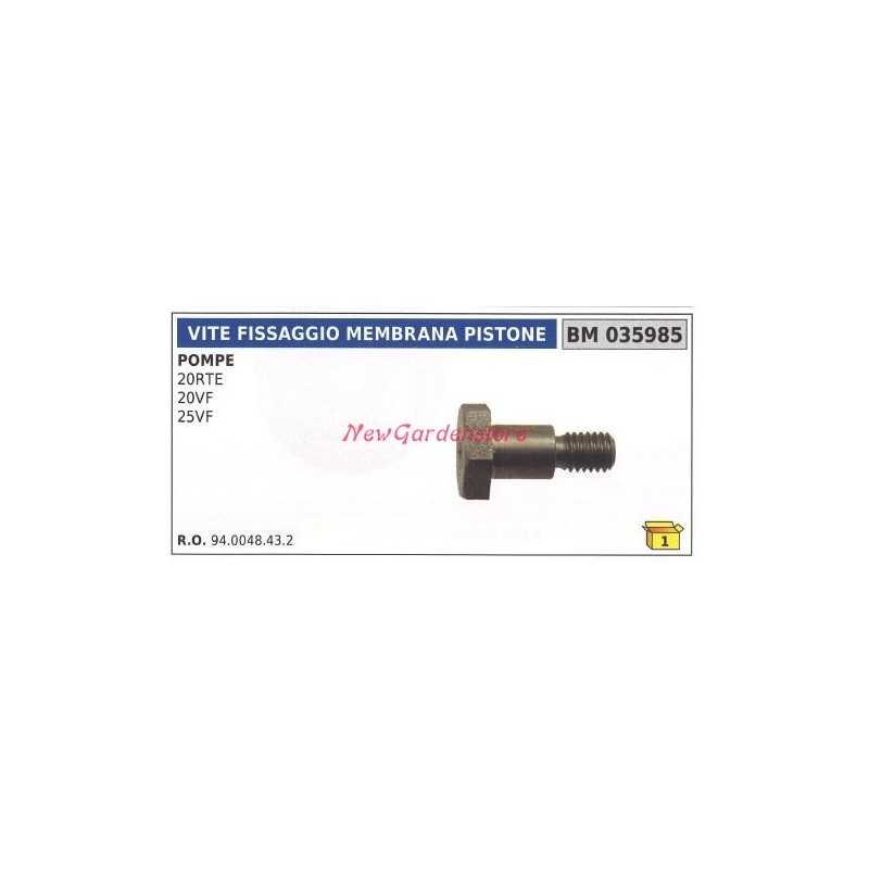 Schraube zur Befestigung der Kolbenmembran UNIVERSAL Bertolini Pumpe 20RTE 20VF 035985