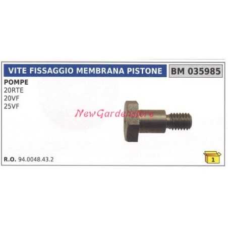 Schraube zur Befestigung der Kolbenmembran UNIVERSAL Bertolini Pumpe 20RTE 20VF 035985 | NewgardenParts.com