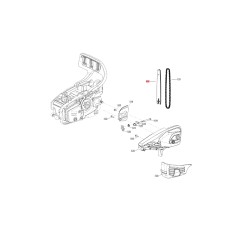 Bar 25 cm pitch 3/8 LP 40 links ORIGINAL BLUEBIRD chainsaw CSP280T S10E3PP40 | NewgardenParts.com