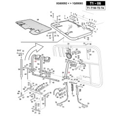 Pedale freno trattorino modelli TURBO1 ORIGINALE GIANNI FERRARI 01.50.00.4910 | NewgardenParts.com