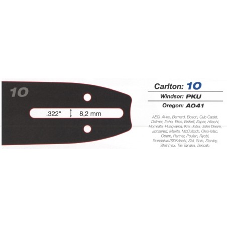 CARLTON MT39 M40 Kettensägeschiene 30cm lang 1,3mm dick