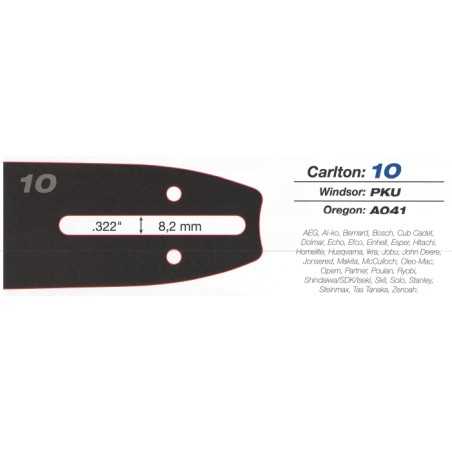 CARLTON MT39 M40 barrette de pignon de tronçonneuse 30cm de long 1.3mm d'épaisseur