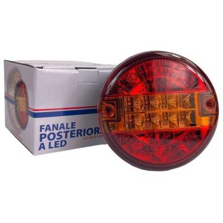 Universal rear light for tractors and trailers round type with 3 LEDs 140 mm 3 lights | NewgardenParts.com