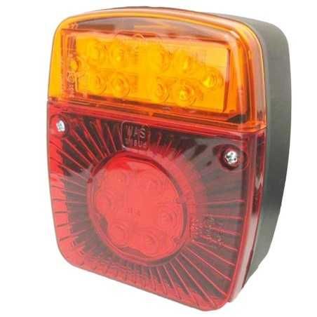 Luz trasera cuadrada universal para tractor y remolque 3 luces LED 12-24V | NewgardenParts.com