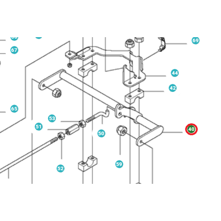 BARRE DE SUPPORT 544220702 ORIGINAL HUSQVARNA | NewgardenParts.com