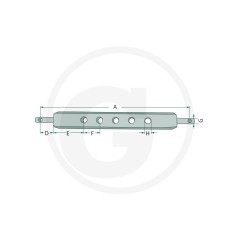 Barra di traino per trattorino rasaerba tosaerba compatibile KUBOTA 200DB13K | NewgardenParts.com