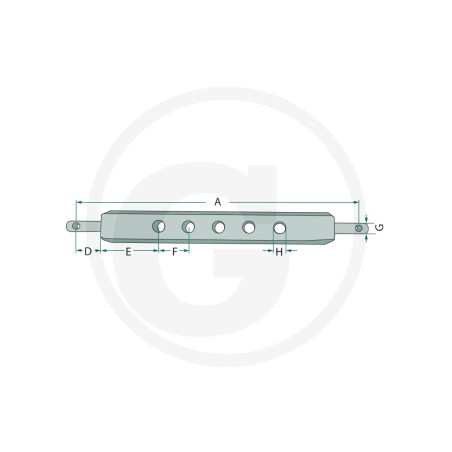 Barra di traino per trattorino rasaerba tosaerba compatibile KUBOTA 200DB13K