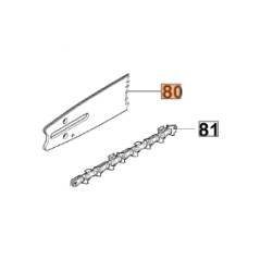 Barre de tronçonneuse 18 pouces 46 cm modèles GS630 ORIGINAL OLEOMAC 50012036R