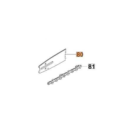 Chainsaw bar 18 inches 46 cm GS630 models ORIGINAL OLEOMAC 50012036R | NewgardenParts.com