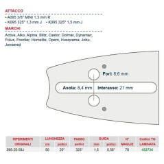 Chainsaw bar length 50 cm for chain link 78 452736