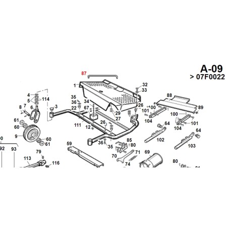 Barra pulizia piatto rasaerba ORIGINALE GIANNI FERRARI 01.50.00.0880 | NewgardenParts.com