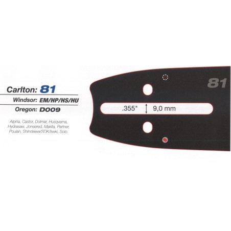 CARLTON P660 P750 Speed Tip Ritzelschiene L- 50 cm Dicke 1,5 mm