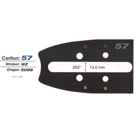 Barra stellite motosega CARLTON 070 084 E30 Dura Tip L- 84 cm spessore 1,6 mm