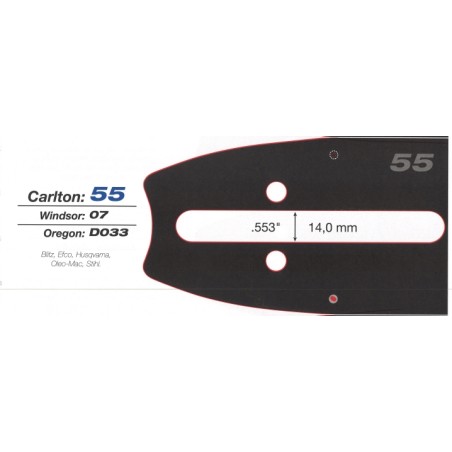 Barra stellite motosega CARLTON 199 Dura Tip L- 63 cm spessore 1,6 mm