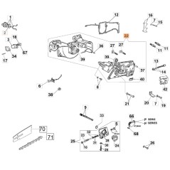 Basamento motosega modelli 956 ORIGINALE OLEOMAC 50010346C | NewgardenParts.com