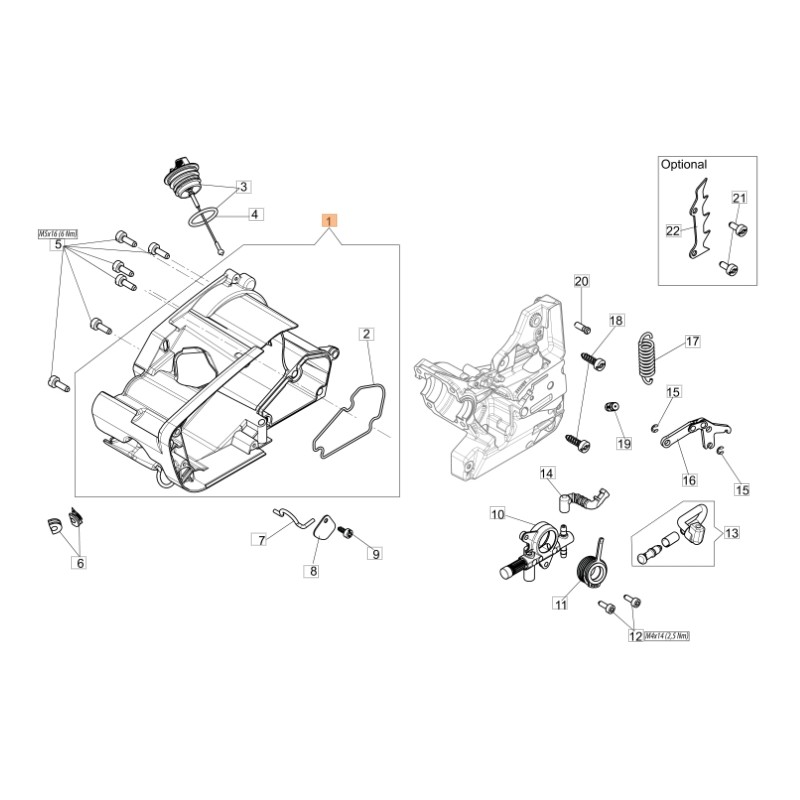 ORIGINAL OLEOMAC base for GST 360 50270215A chainsaw